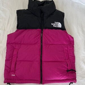 The North Face Women’s Pink and Black Puffer Vest